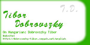 tibor dobrovszky business card